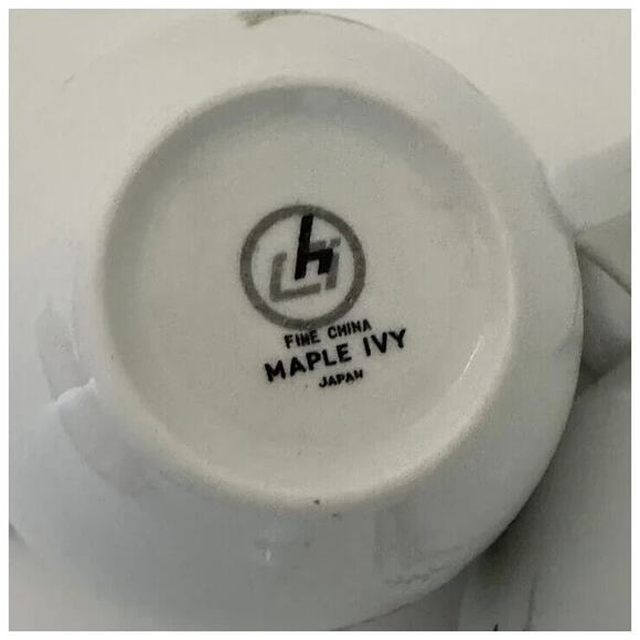 FINE CHINA OF JAPAN, Creamer & Sugar Bowl w/Lid, White with Pink, Green & Brown - Picture 7 of 15